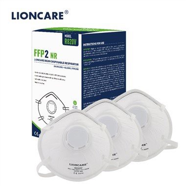 LIONCARE® FFP2 respirator u obliku šalice s ventilima